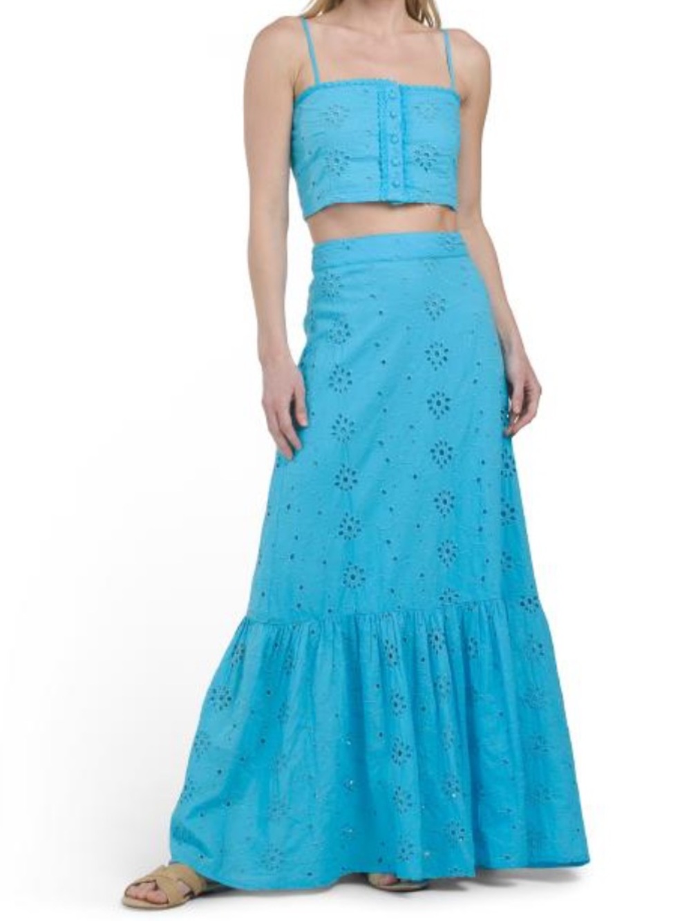 DRA eyelet Aqua tank and skirt collection Set